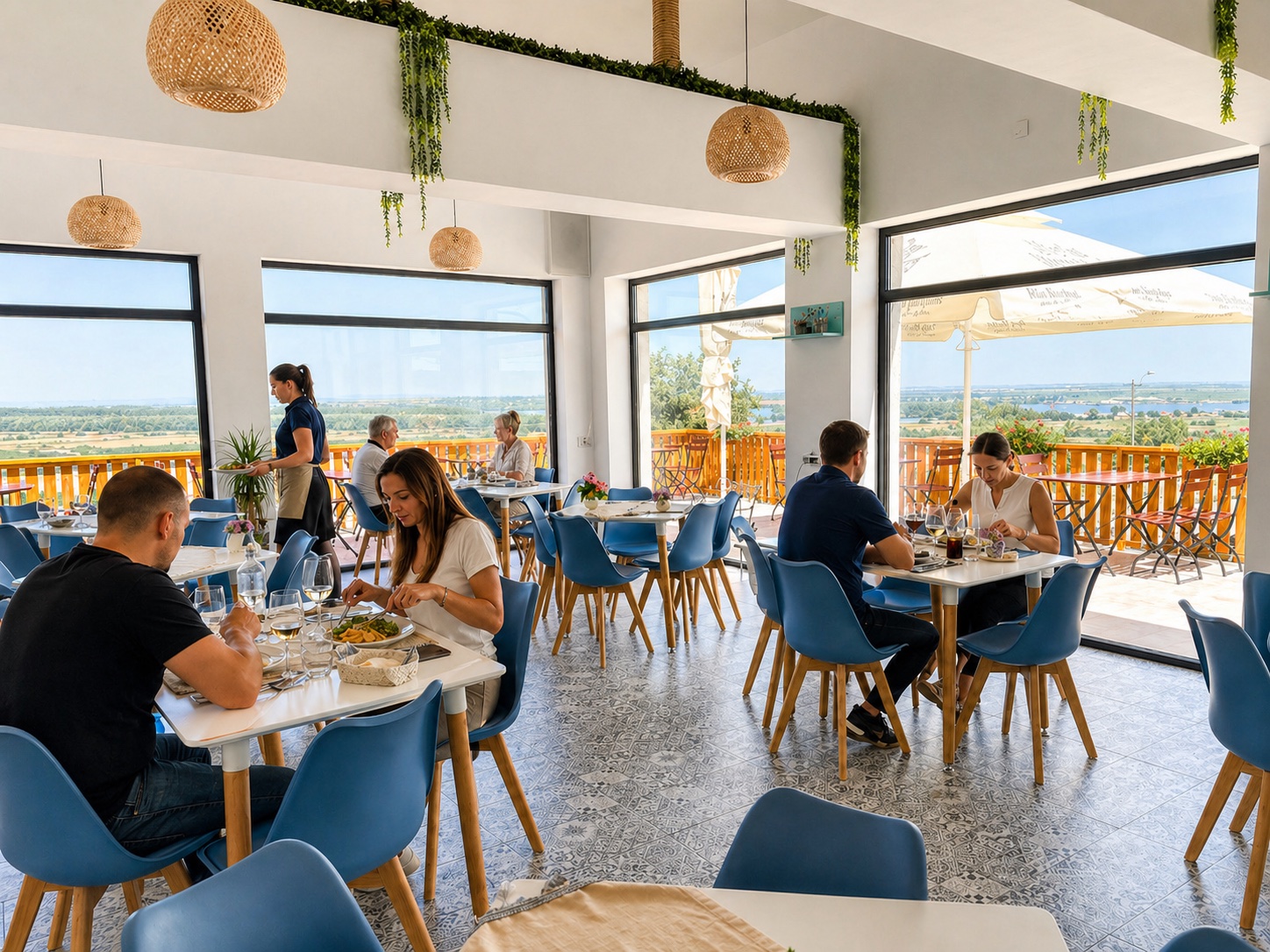 Restaurantul Divad Relax cu vedere spre Dunare